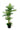 An artificial palm tree plant with green fronds and brown trunks, potted in a black fabric bag, isolated on a white background.